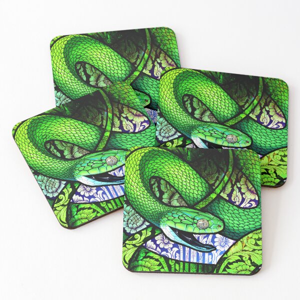 Item preview, Green Cat Snake designed and sold by CulpeoFox.