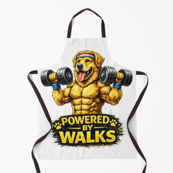Item preview, Powered By Walks Funny Dog Gym designed and sold by PawTheory.