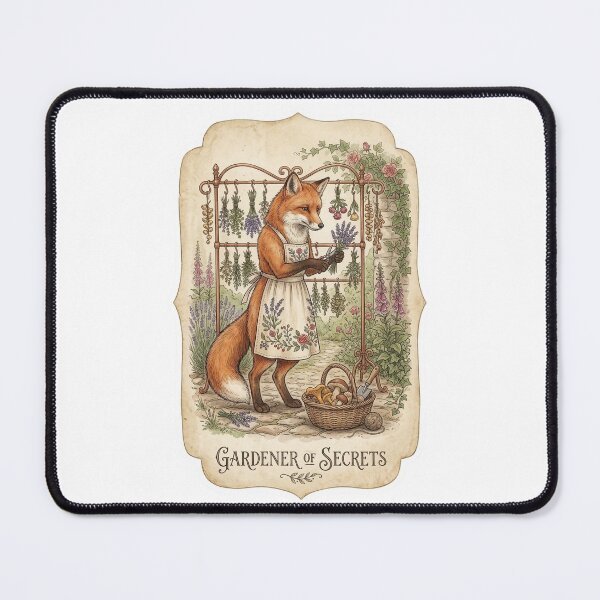 Item preview, Victorian Herbology Fox - Botanical Witchy Gardener designed and sold by HiruK.
