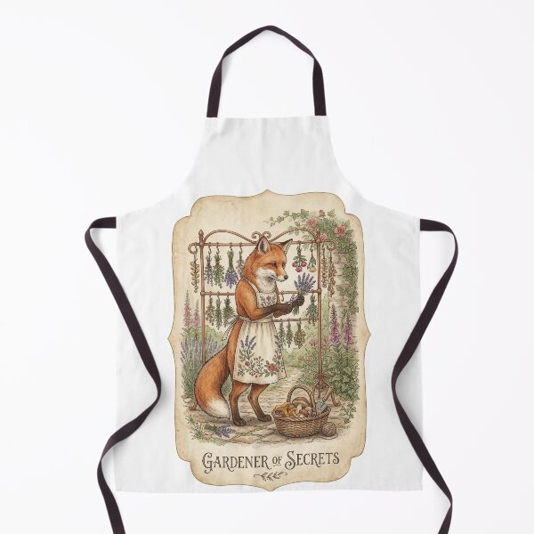 Item preview, Victorian Herbology Fox - Botanical Witchy Gardener designed and sold by HiruK.