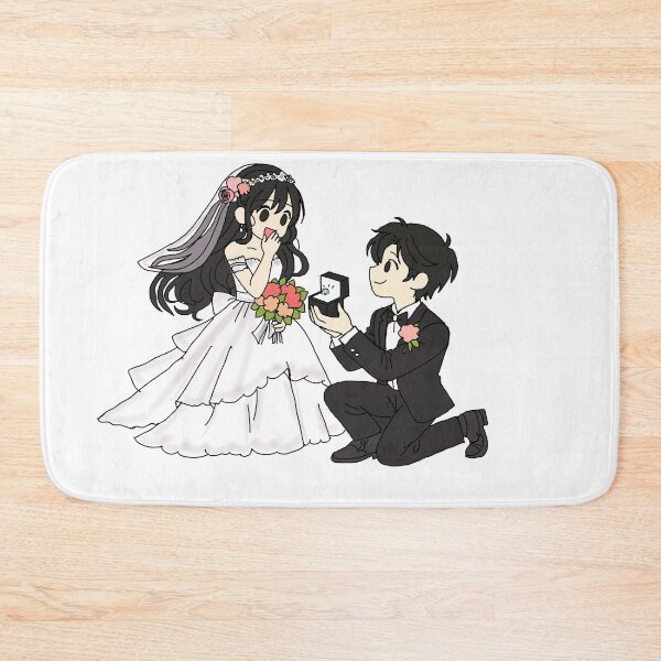 Item preview, Cute Wedding Proposal Sticker – Cartoon Couple Engagement designed and sold by pn_terest.