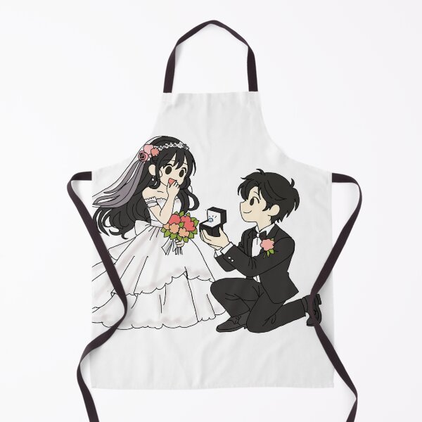 Item preview, Cute Wedding Proposal Sticker – Cartoon Couple Engagement designed and sold by pn_terest.