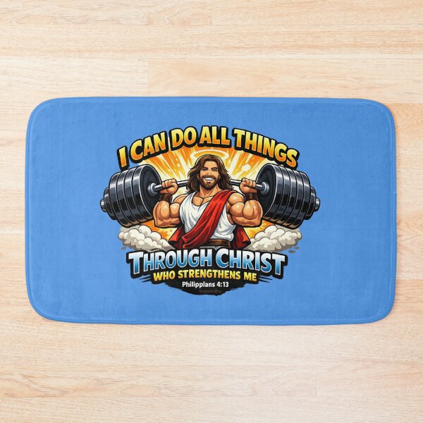 Item preview, Christian Gym Fitness Shirt I Can Do All Things Through Christ Who Strengthens Me Philippians 4:13 Weight Lifting Shirt designed and sold by FTLOG.