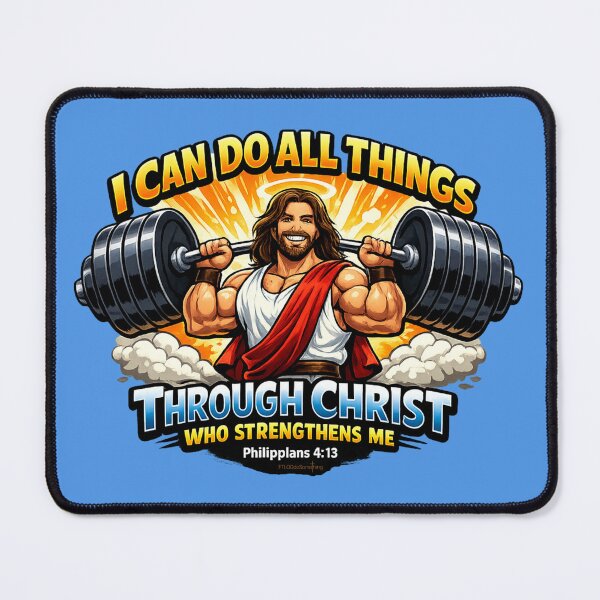 Item preview, Christian Gym Fitness Shirt I Can Do All Things Through Christ Who Strengthens Me Philippians 4:13 Weight Lifting Shirt designed and sold by FTLOG.