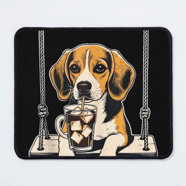 Item preview, Beagle Drinking ice Coffee end Swing DIGOR designed and sold by AlisonPAnderson.
