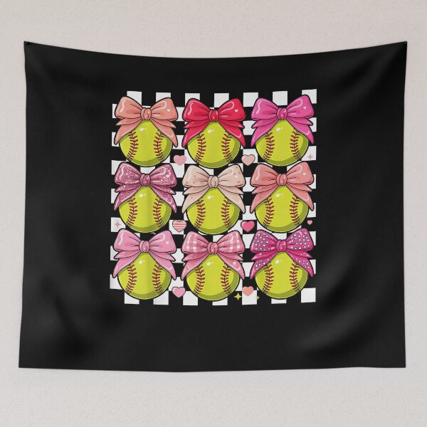 Item preview, Girls Softball Pink Coquette Bow Softball Vibes Toddler designed and sold by Cheesymatiion.