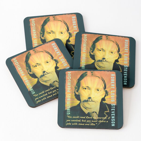 Item preview, Robert Louis Stevenson quote: “You could read Kant by yourself, if you wanted; but you must share a joke with some one else.” designed and sold by artbleed.