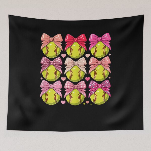 Item preview, Girls Softball Pink Coquette Bow Softball Vibes Toddler designed and sold by Cheesymatiion.