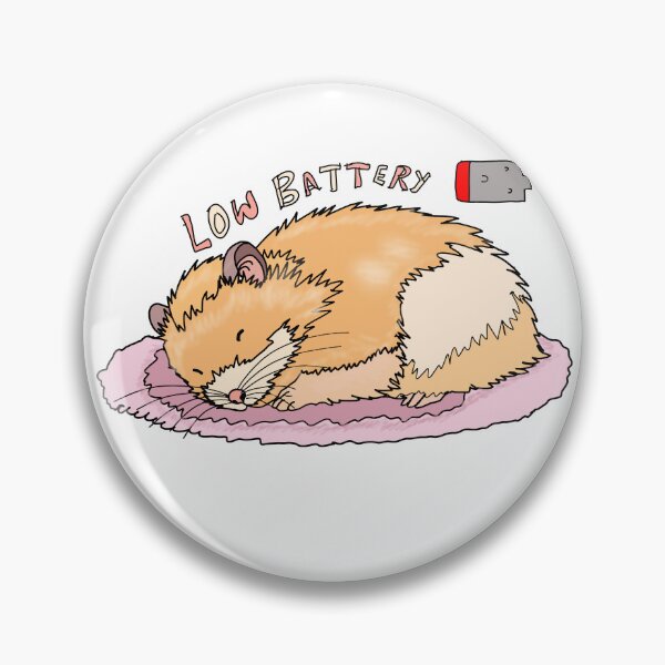 Item preview, Low battery hamster sticker-cute sleepy kawaii animal cartoon designed and sold by pn_terest.