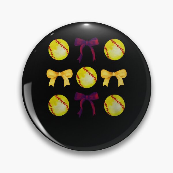 Item preview, Softballs & Bows for Women Girls Softball Player Maroon Gold designed and sold by Cheesymatiion.
