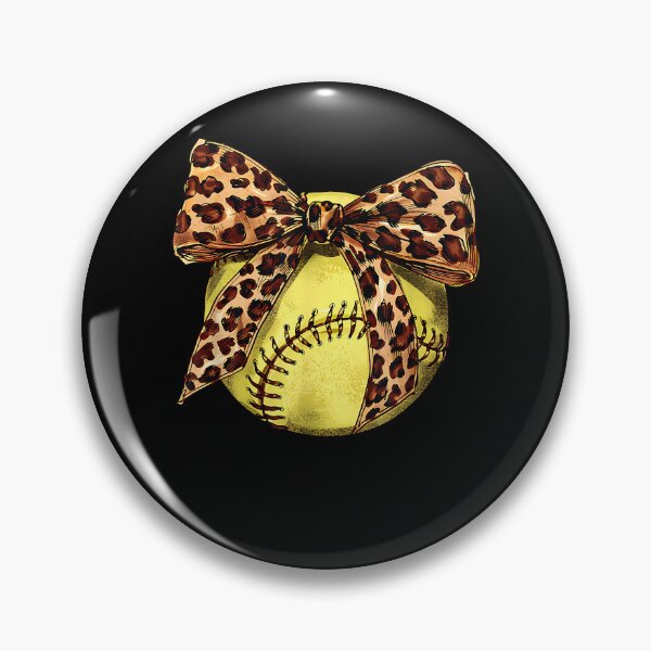Item preview, Girls Softball Leopard Animal Print Bow Ribbon Mom Daughter designed and sold by Cheesymatiion.