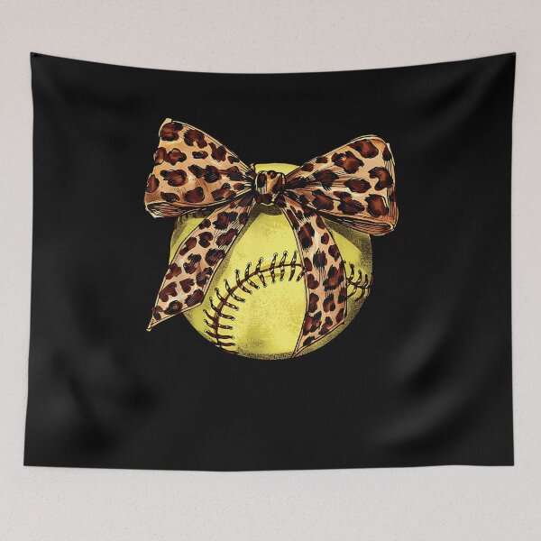 Item preview, Girls Softball Leopard Animal Print Bow Ribbon Mom Daughter designed and sold by Cheesymatiion.
