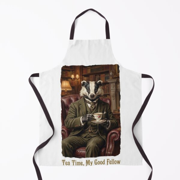 Item preview, Distinguished Tea Time Badger - Victorian Oil Portrait designed and sold by HiruK.