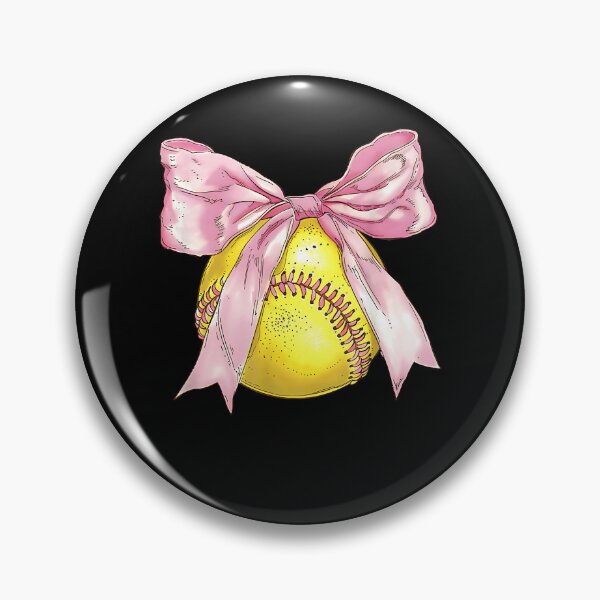 Item preview, Girls Softball Coquette Bow Ribbon Mom Daughter Softball designed and sold by Cheesymatiion.