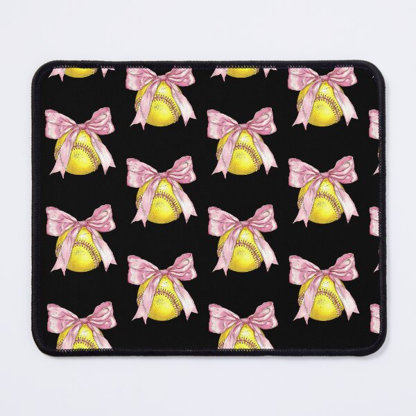 Item preview, Girls Softball Coquette Bow Ribbon Mom Daughter Softball designed and sold by Cheesymatiion.