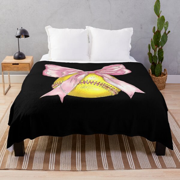 Item preview, Girls Softball Coquette Bow Ribbon Mom Daughter Softball designed and sold by Cheesymatiion.