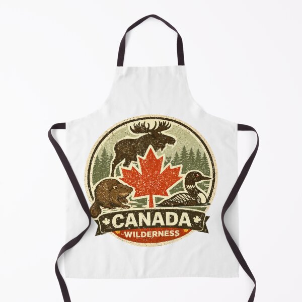 Item preview, Vintage Canadian Wildlife Badge – Moose Beaver Loon Maple Leaf National Park Retro designed and sold by Globalcitytees.