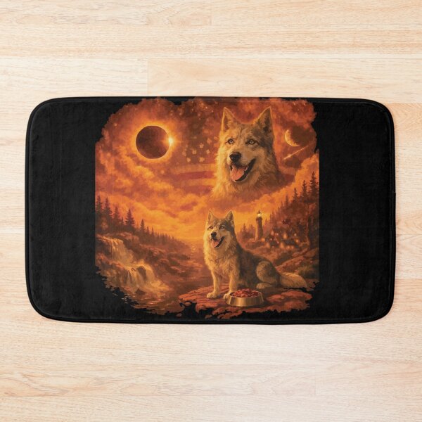 Item preview, Wolf Howling to The Moon Vintage 90s Retro Animal Wildlife Art designed and sold by BOUCHERIT amine.