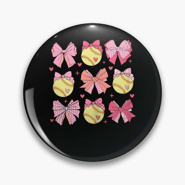 Artikelvorschau, Softball-Coquette-Schleife, Softball-Mama, Muttertag, Softball-Mama entworfen und verkauft von Cheesymatiion.