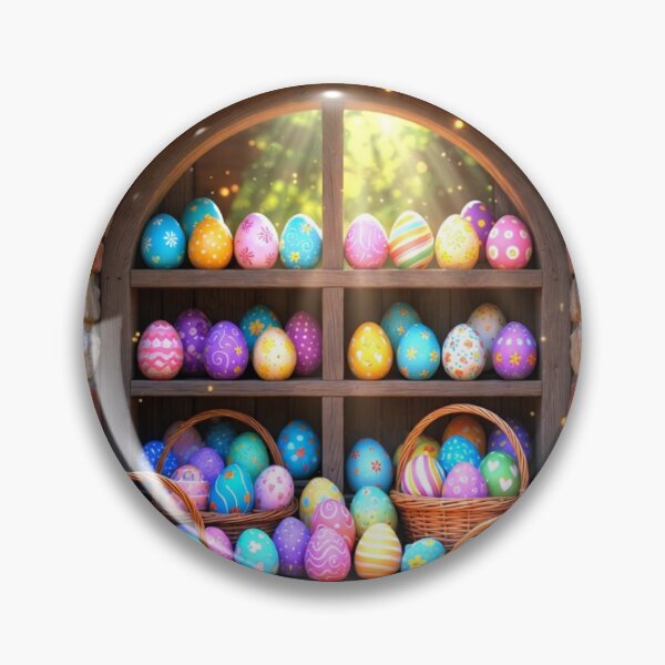 Item preview, Magical Easter Hobbit Window of Colorful Eggs designed and sold by PixelVibe782.