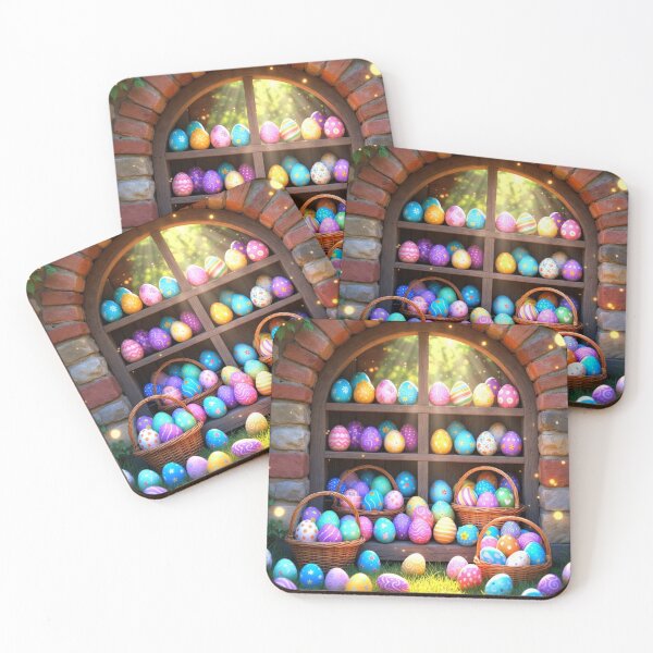 Item preview, Magical Easter Hobbit Window of Colorful Eggs designed and sold by PixelVibe782.