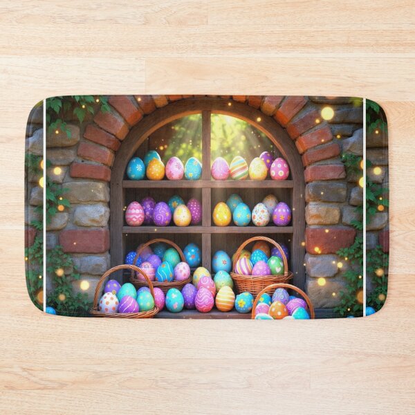 Item preview, Magical Easter Hobbit Window of Colorful Eggs designed and sold by PixelVibe782.