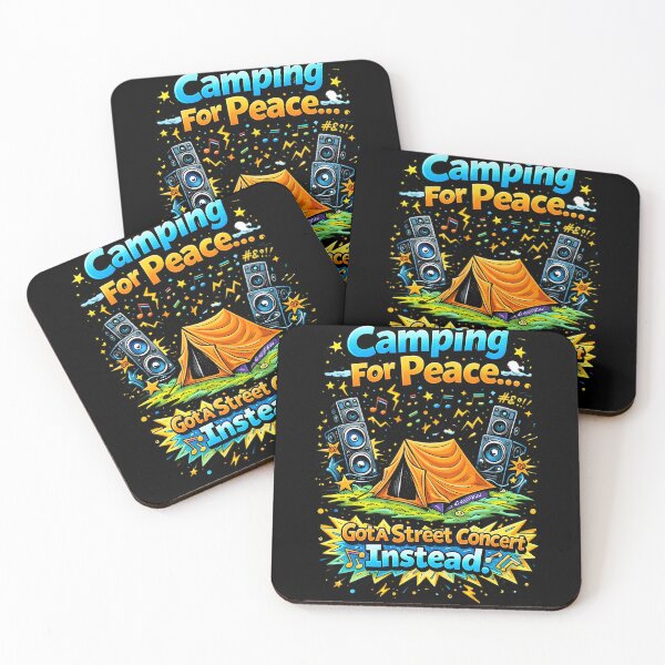 Item preview, Camping for Peace Got a Street Concert Instead – Funny Camping Music Festival Tent Design designed and sold by LineLoo.
