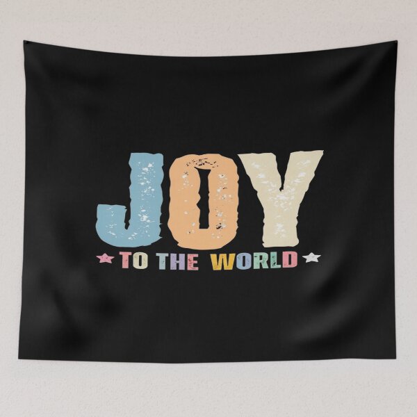 Item preview, Colorful Distressed “JOY to the World” Holiday Typography – Festive Christmas Season Graphic Art designed and sold by Bright Nest Studio.
