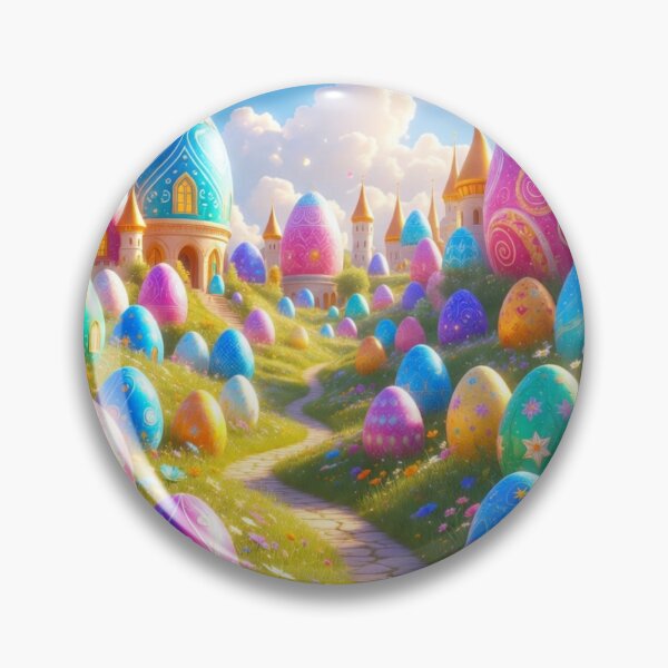 Item preview, Magical Easter Wonderland with Giant Colorful Eggs designed and sold by PixelVibe782.