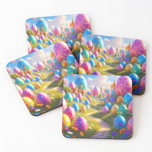 Item preview, Magical Easter Wonderland with Giant Colorful Eggs designed and sold by PixelVibe782.