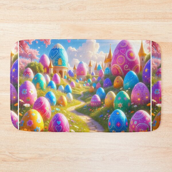 Item preview, Magical Easter Wonderland with Giant Colorful Eggs designed and sold by PixelVibe782.