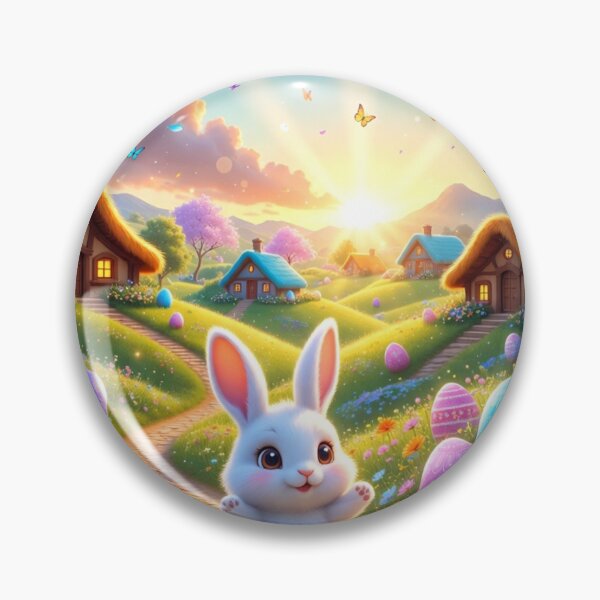 Item preview, Magical Easter Bunny Village Fantasy designed and sold by PixelVibe782.
