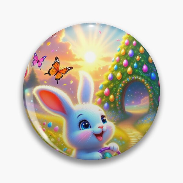Item preview, Magical Easter Bunny Path of Colorful Eggs designed and sold by PixelVibe782.