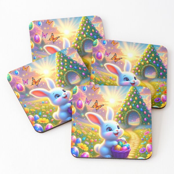 Item preview, Magical Easter Bunny Path of Colorful Eggs designed and sold by PixelVibe782.