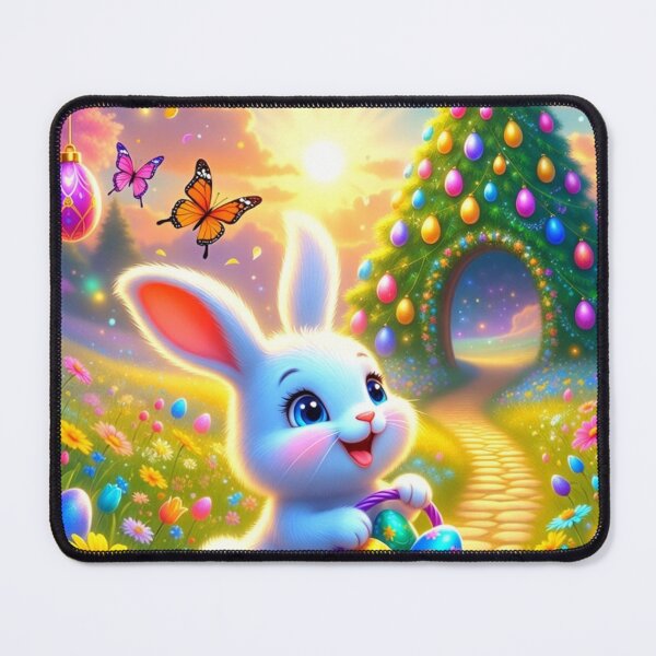 Item preview, Magical Easter Bunny Path of Colorful Eggs designed and sold by PixelVibe782.