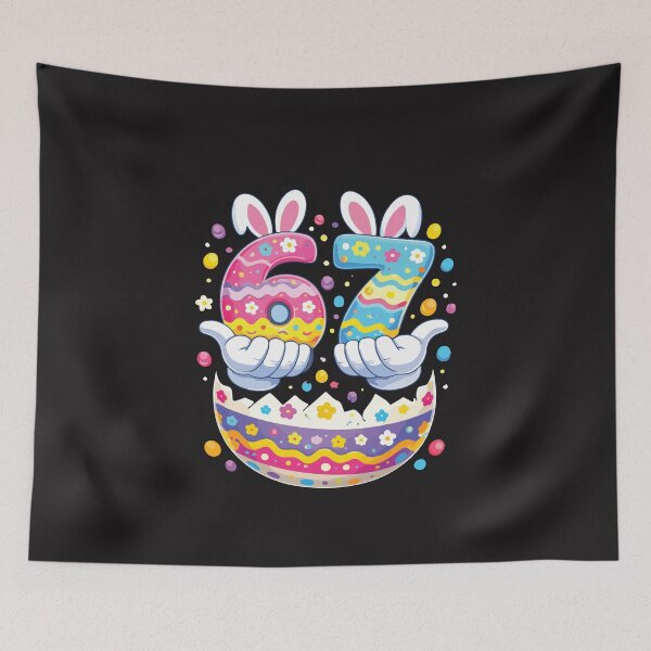 Item preview, Funny Easter Bunny 6+7=67 Math Meme designed and sold by kiralynstration.