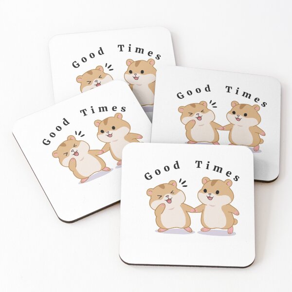 Item preview, Good Times Cute Hamster Sticker- Funny Kawaii Hamster Friends designed and sold by pn_terest.