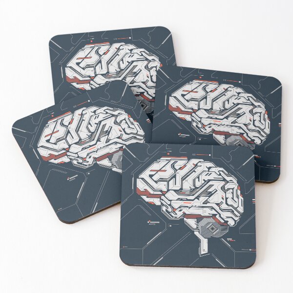 Item preview, concept of deep learning or machine learning, graphic of brain combined with circuit board pattern designed and sold by NiamLab.