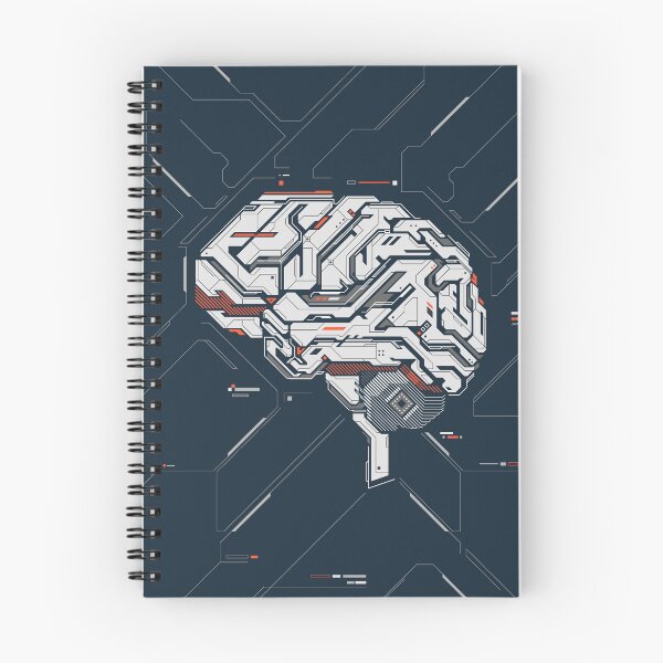 Item preview, concept of deep learning or machine learning, graphic of brain combined with circuit board pattern designed and sold by NiamLab.
