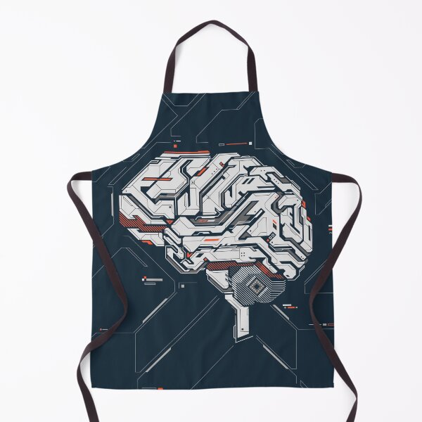 Item preview, concept of deep learning or machine learning, graphic of brain combined with circuit board pattern designed and sold by NiamLab.
