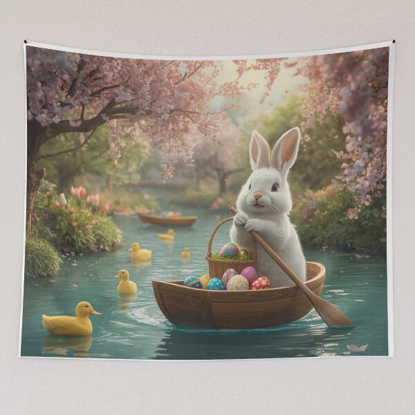 Item preview, Cinematic Enchanted Easter Bunny River designed and sold by PixelVibe782.