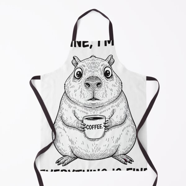 Item preview, Its Fine Im Fine Coffee Capybara designed and sold by AlisonPAnderson.