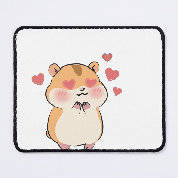 Item preview, Cute love hamster sticker-Kawaii heart eyes hamster designed and sold by pn_terest.