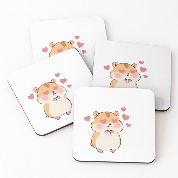 Item preview, Cute love hamster sticker-Kawaii heart eyes hamster designed and sold by pn_terest.