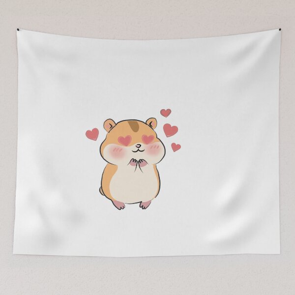 Item preview, Cute love hamster sticker-Kawaii heart eyes hamster designed and sold by pn_terest.