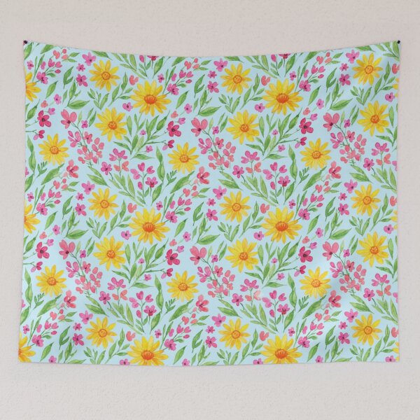 Item preview, Watercolor Daisy Floral Seamless Pattern designed and sold by FashioonTrends.
