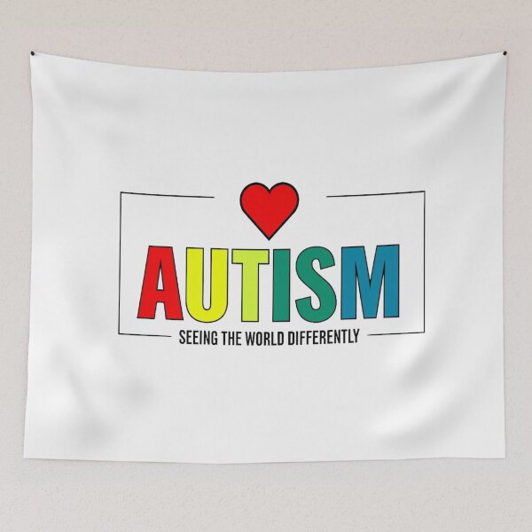 Item preview, Autism Awareness “Seeing the World Differently” Colorful Typography – Inclusive Positive Message Art designed and sold by Bright Nest Studio.