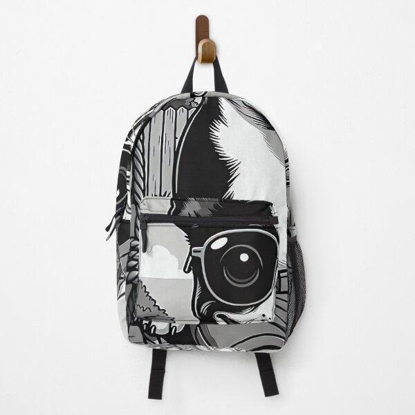 Item preview, Boston Terrier Drinking ice Coffee end Swing b&w DIGOR designed and sold by AlisonPAnderson.