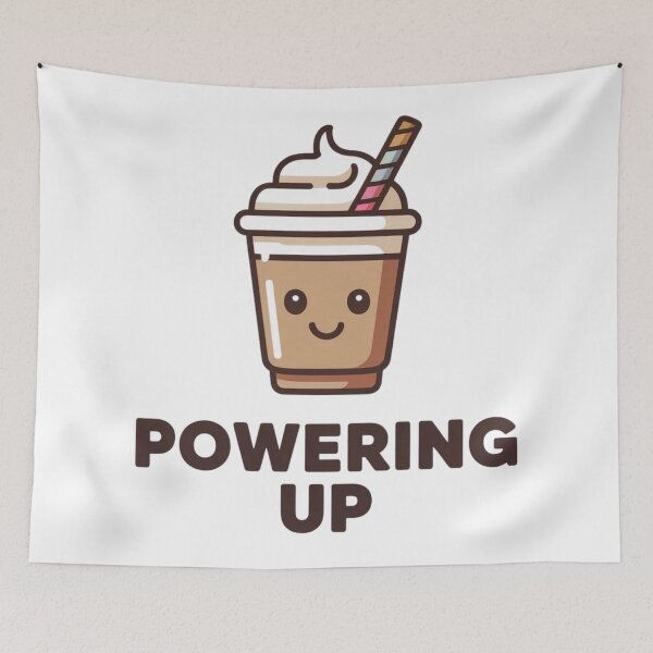Item preview, Powering Up Kawaii Frappe - Morning Caffeine Motivation designed and sold by Mr-wow.