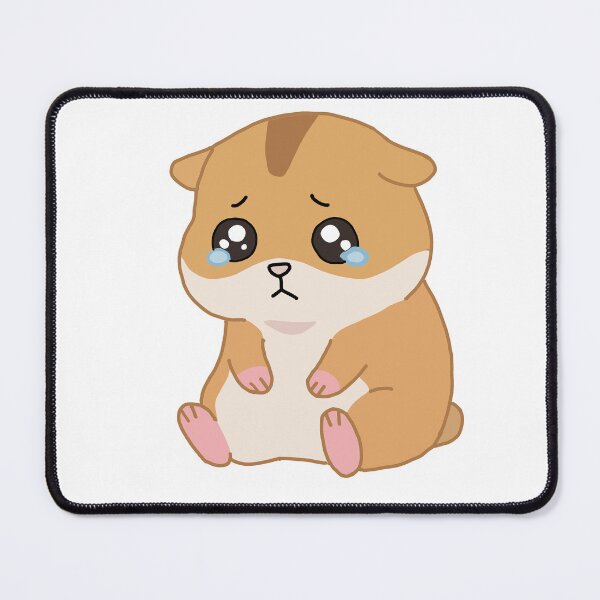 Item preview, Sad hamster sticker- cute crying cartoon animal illustration designed and sold by pn_terest.